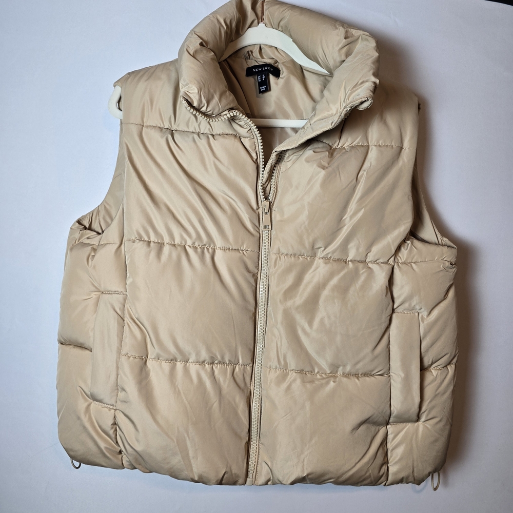 New Look Women's Tan Puffer Vest